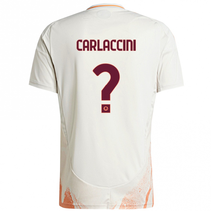 גברים כדורגל Samuele Carlaccini #0 קרם לבן כתום הרחק ג'רזי 2024/25