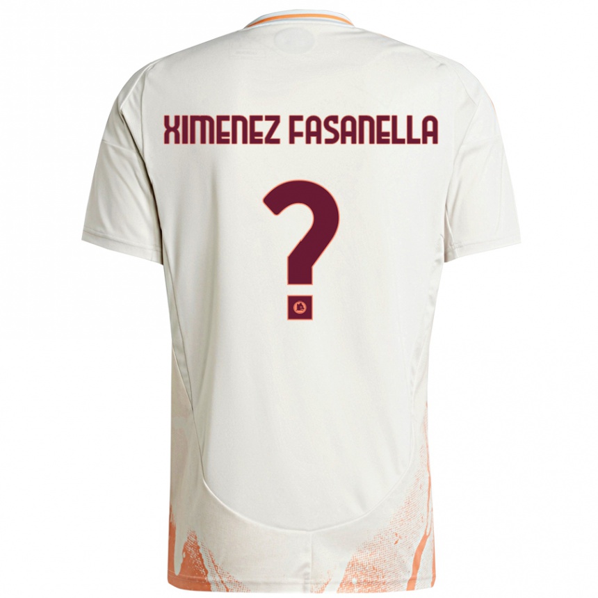 גברים כדורגל Rafael Ximenez Fasanella #0 קרם לבן כתום הרחק ג'רזי 2024/25