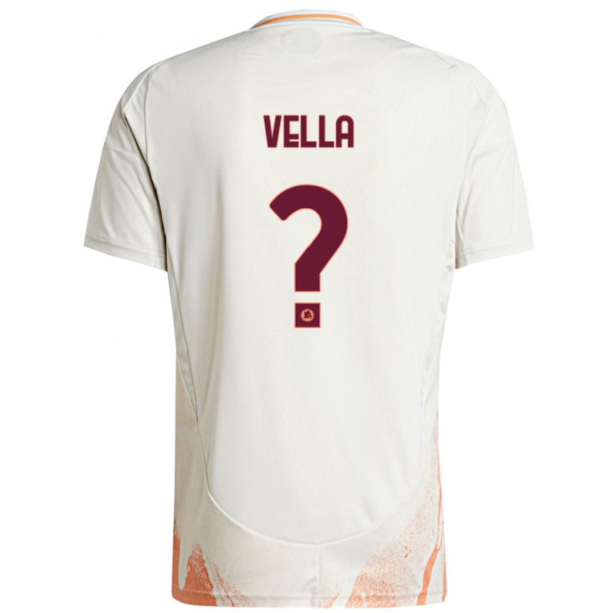 גברים כדורגל Tancredi Vella #0 קרם לבן כתום הרחק ג'רזי 2024/25