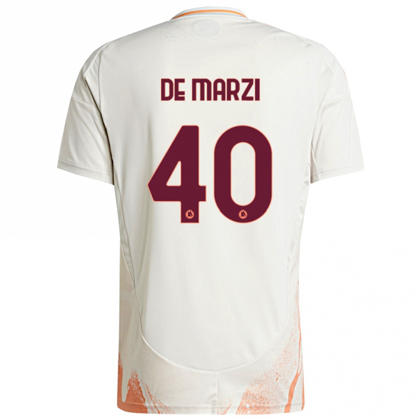 גברים כדורגל Giorgio De Marzi #40 קרם לבן כתום הרחק ג'רזי 2024/25
