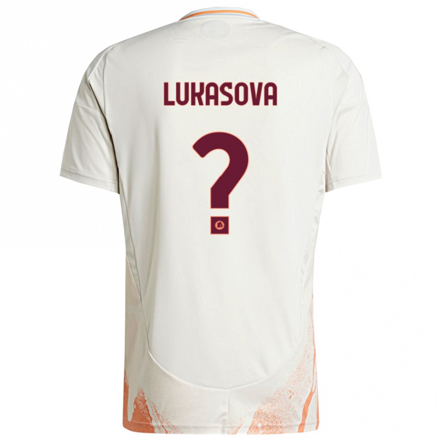 גברים כדורגל Olivie Lukášová #0 קרם לבן כתום הרחק ג'רזי 2024/25