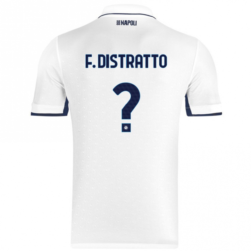 גברים כדורגל Francesco Distratto #0 כחול רויאל לבן הרחק ג'רזי 2024/25