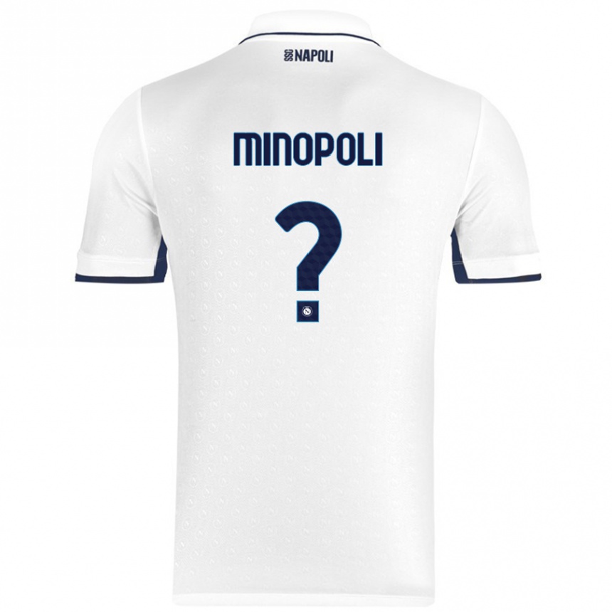 גברים כדורגל Francesco Minopoli #0 כחול רויאל לבן הרחק ג'רזי 2024/25