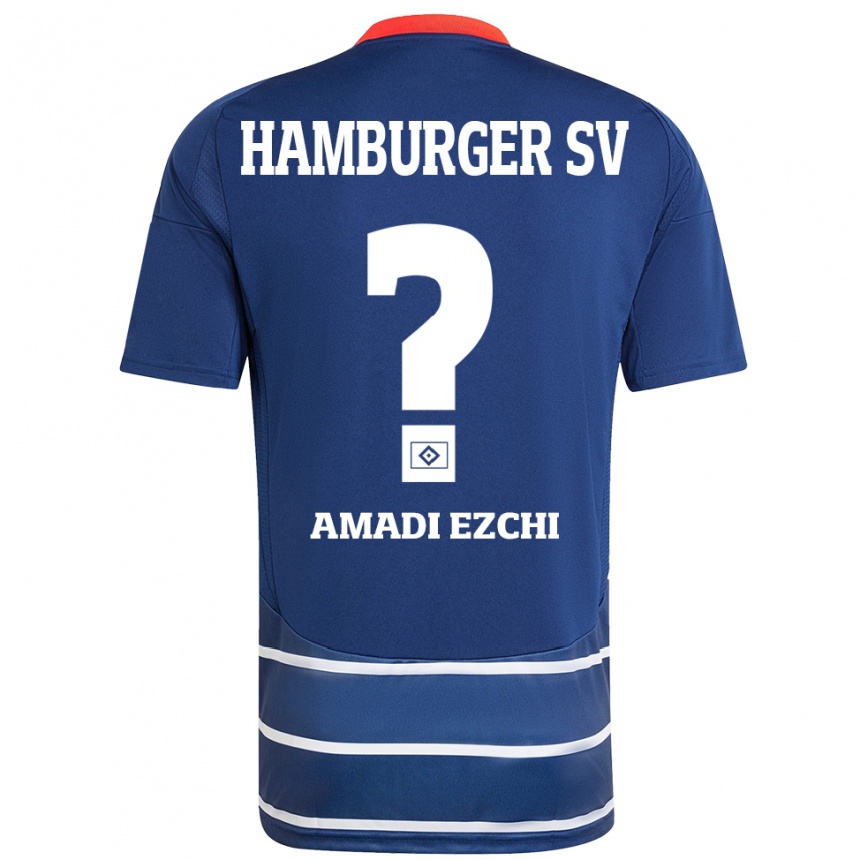 גברים כדורגל Emmanuel Amadi Ezchi #0 כחול כהה הרחק ג'רזי 2024/25