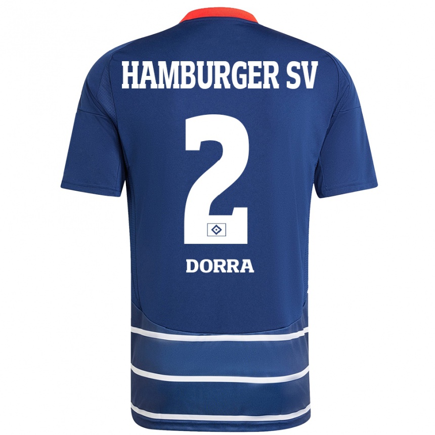 גברים כדורגל Raphael Dorra #2 כחול כהה הרחק ג'רזי 2024/25