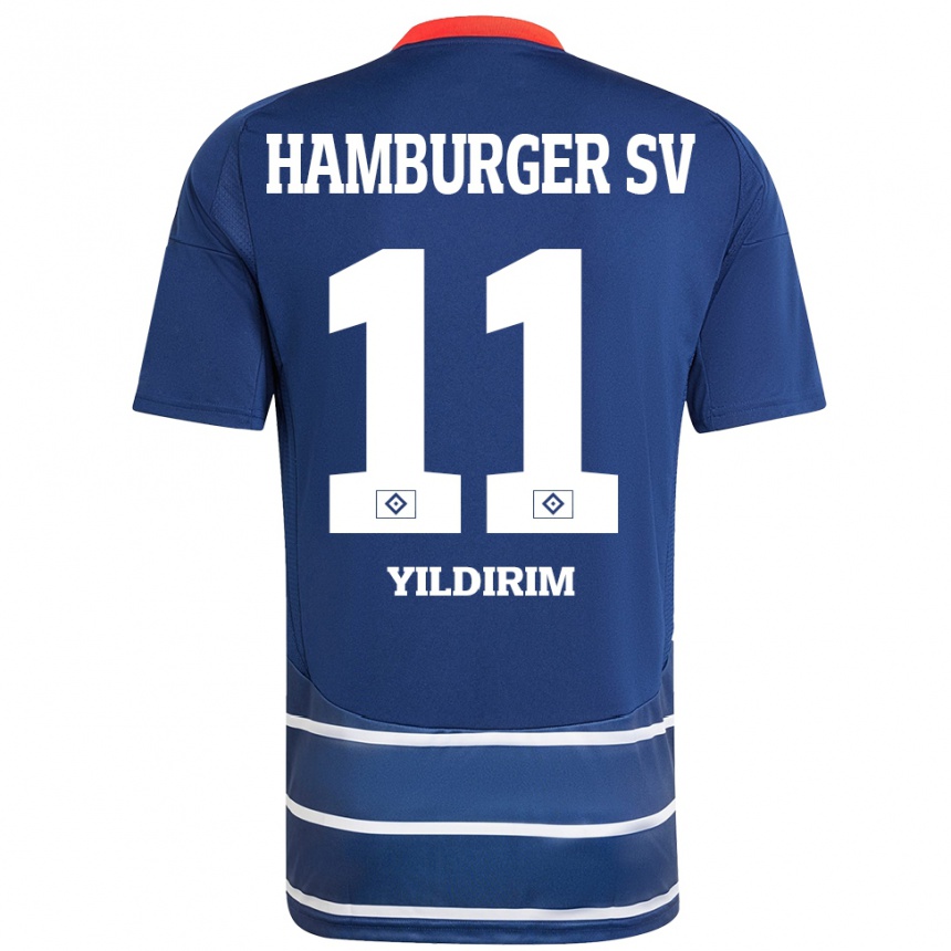 גברים כדורגל Mehmet Yildirim #11 כחול כהה הרחק ג'רזי 2024/25