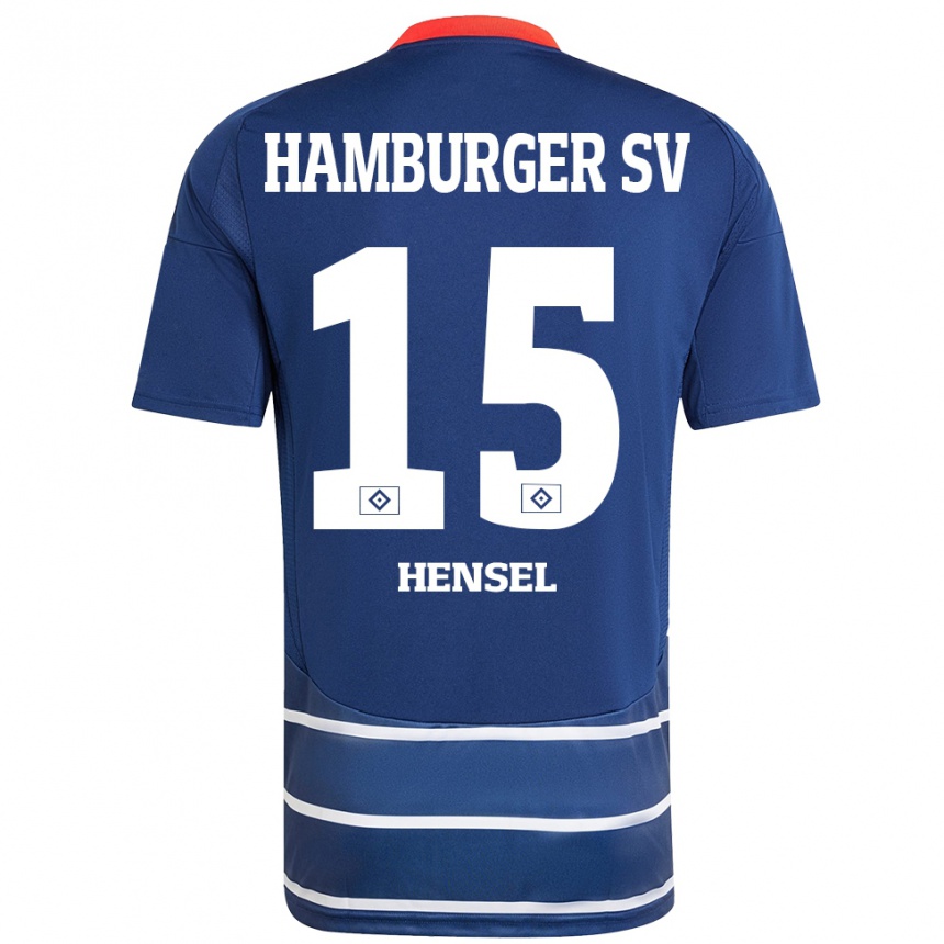גברים כדורגל Janoah Hensel #15 כחול כהה הרחק ג'רזי 2024/25