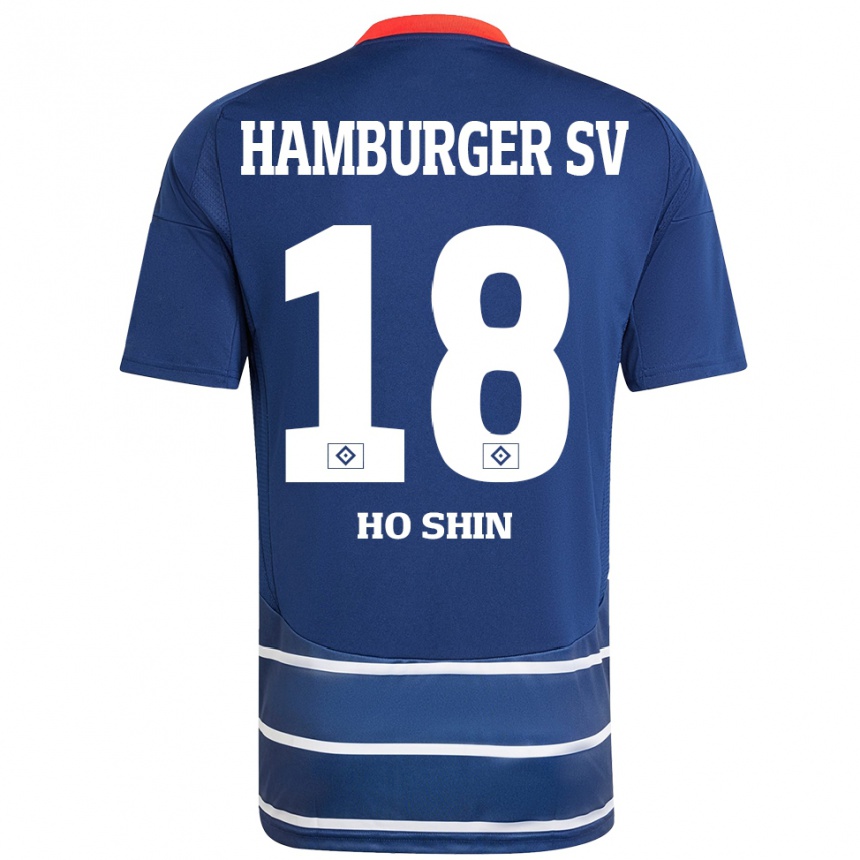 גברים כדורגל Jae Ho Shin #18 כחול כהה הרחק ג'רזי 2024/25