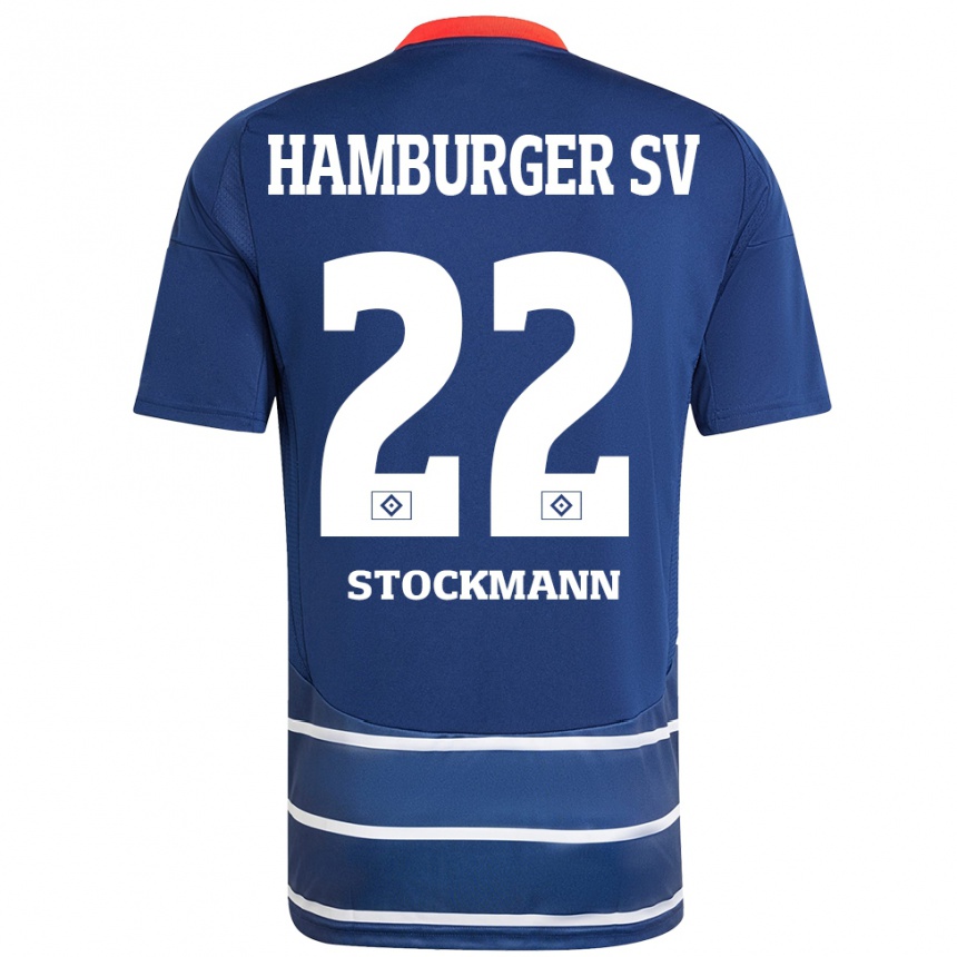 גברים כדורגל Sarah Stöckmann #22 כחול כהה הרחק ג'רזי 2024/25