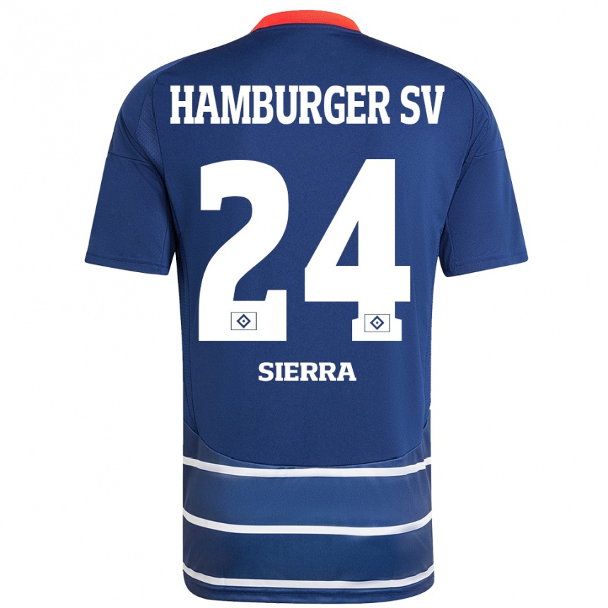 גברים כדורגל Almudena Sierra #24 כחול כהה הרחק ג'רזי 2024/25