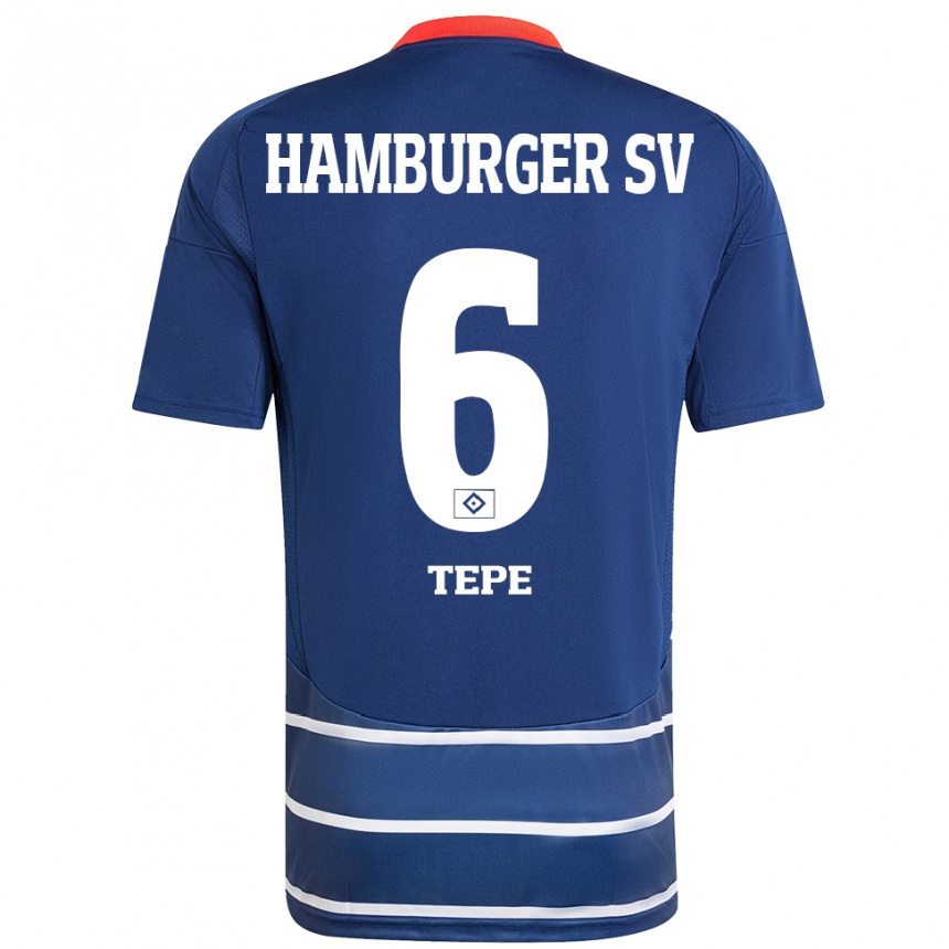 גברים כדורגל ניקלס טפה #6 כחול כהה הרחק ג'רזי 2024/25