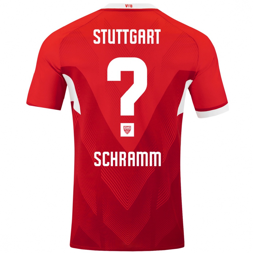 גברים כדורגל Collin Schramm #0 אדום לבן הרחק ג'רזי 2024/25