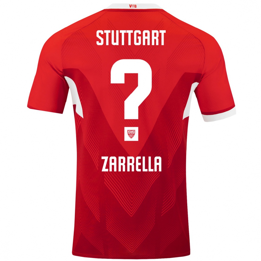 גברים כדורגל Gabriel Zarrella #0 אדום לבן הרחק ג'רזי 2024/25