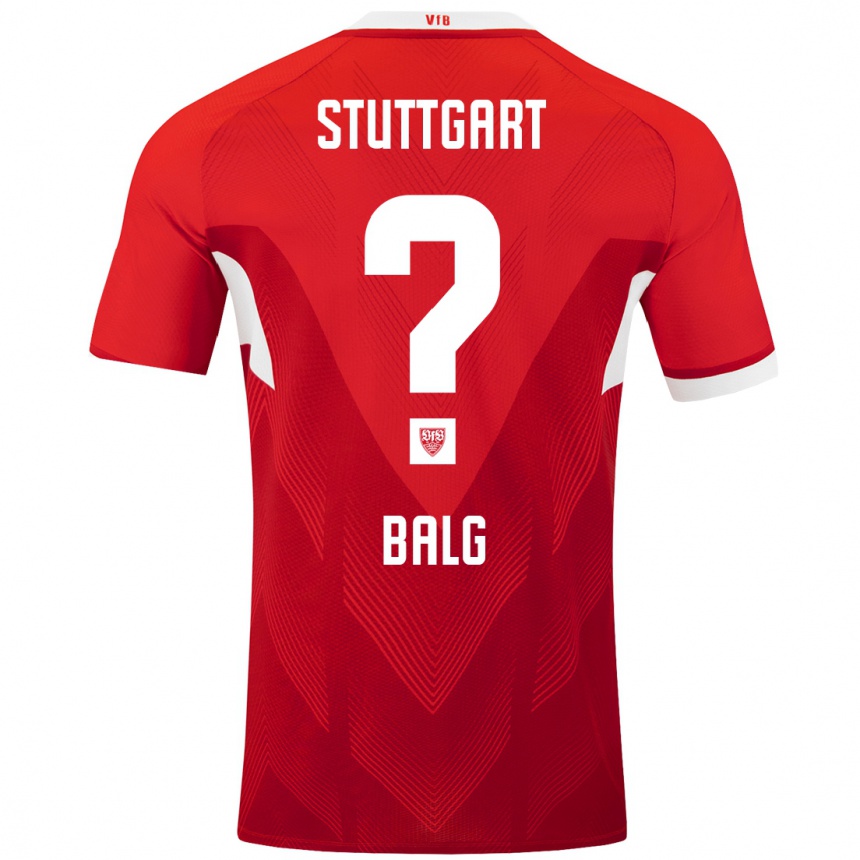 גברים כדורגל Fabian Balg #0 אדום לבן הרחק ג'רזי 2024/25