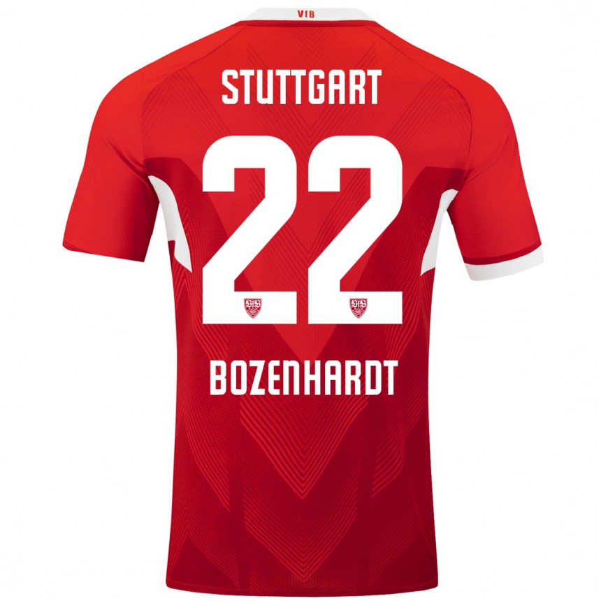 גברים כדורגל Laura Bozenhardt #22 אדום לבן הרחק ג'רזי 2024/25