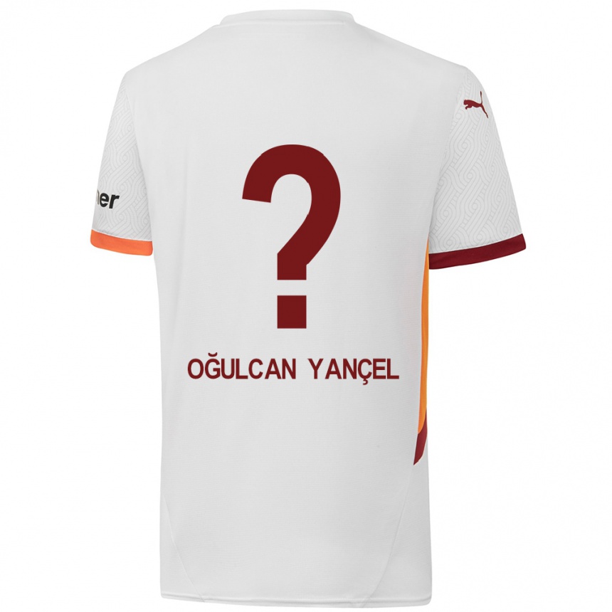 גברים כדורגל Necati Oğulcan Yançel #0 לבן צהוב אדום הרחק ג'רזי 2024/25