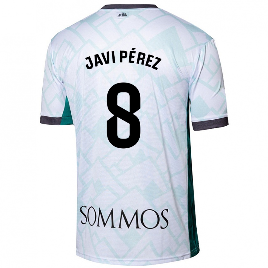 גברים כדורגל Javi Pérez #8 לבן ירוק הרחק ג'רזי 2024/25