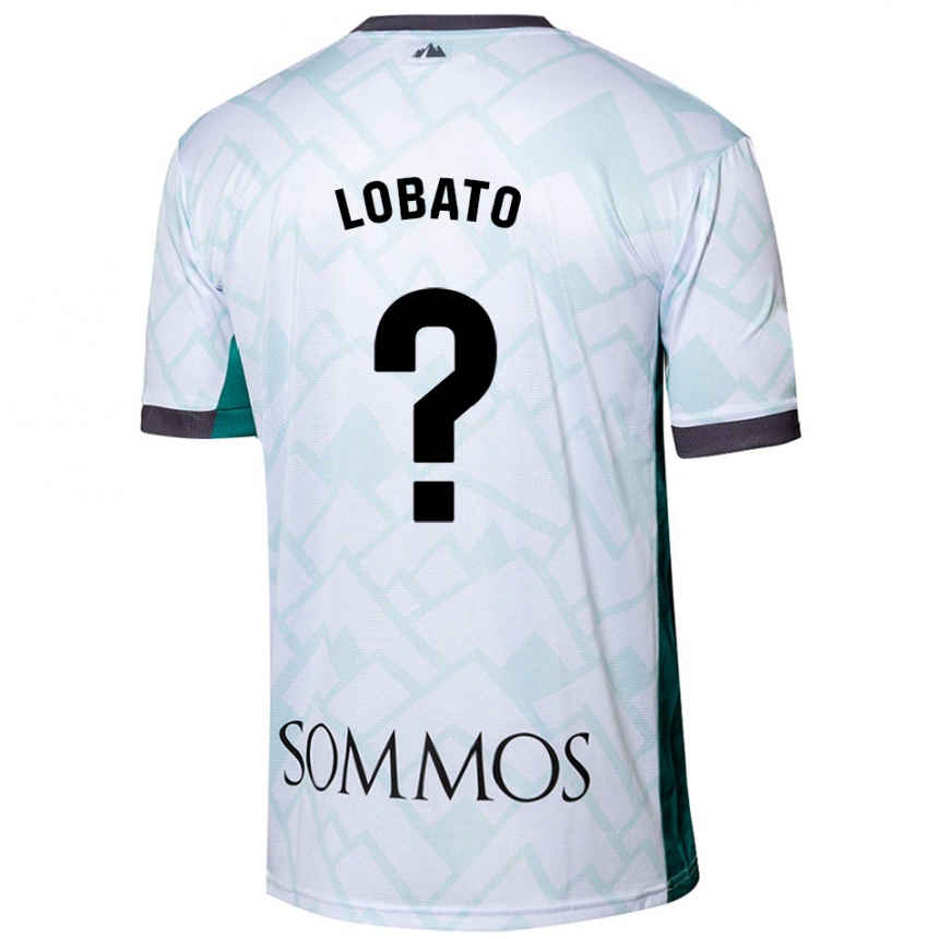 גברים כדורגל Guille Lobato #0 לבן ירוק הרחק ג'רזי 2024/25