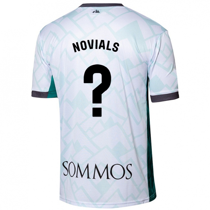 גברים כדורגל Álvaro Novials #0 לבן ירוק הרחק ג'רזי 2024/25