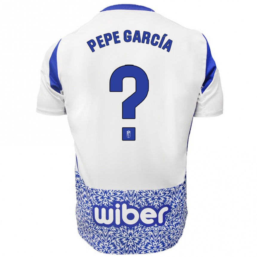 גברים כדורגל Pepe García #0 לבן כחול הרחק ג'רזי 2024/25