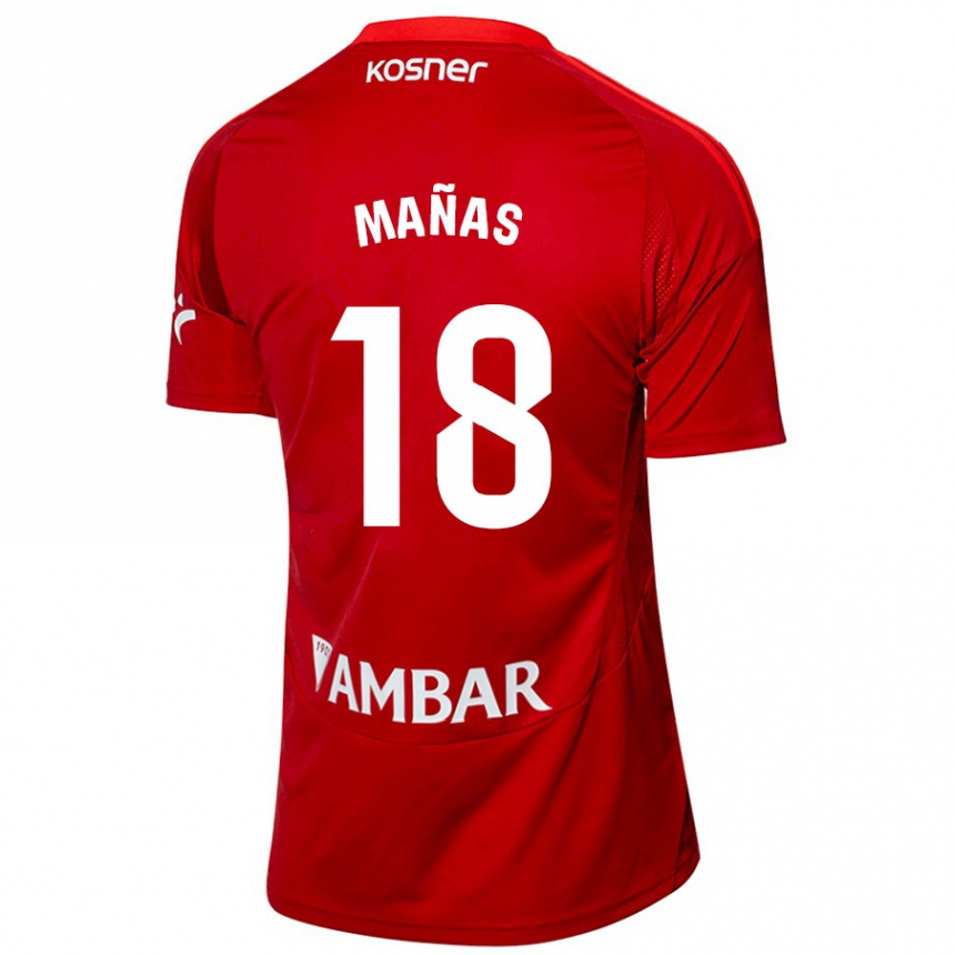גברים כדורגל Aitor Mañas #18 לבן כחול הרחק ג'רזי 2024/25