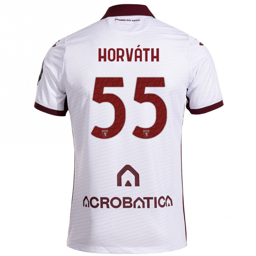 גברים כדורגל Krisztofer Horváth #55 חום לבן הרחק ג'רזי 2024/25