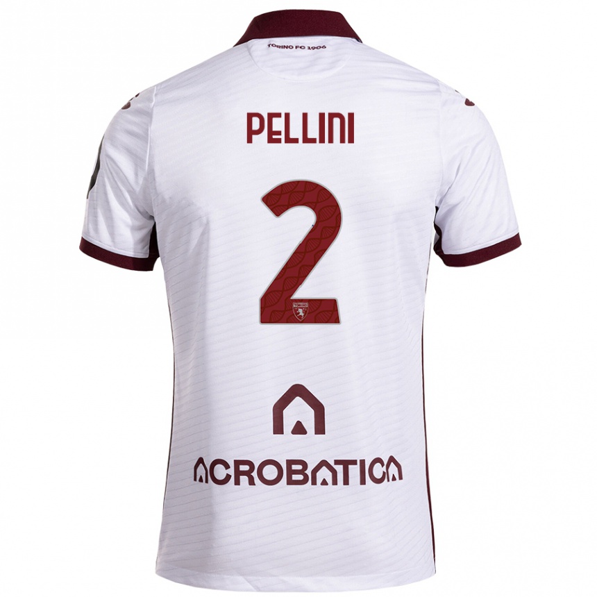 גברים כדורגל Mattia Pellini #2 חום לבן הרחק ג'רזי 2024/25