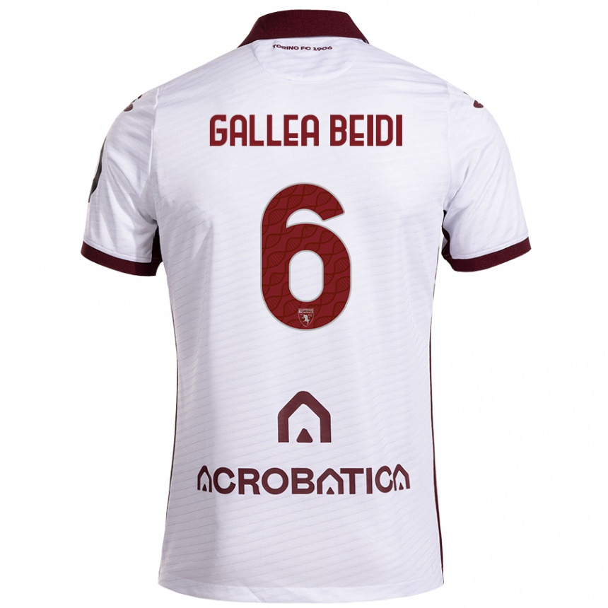 גברים כדורגל Francesco Gallea Beidi #6 חום לבן הרחק ג'רזי 2024/25