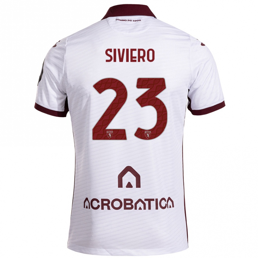 גברים כדורגל Lapo Siviero #23 חום לבן הרחק ג'רזי 2024/25