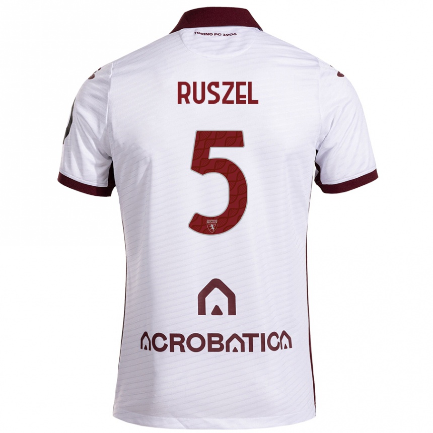 גברים כדורגל מרסל ראסל #5 חום לבן הרחק ג'רזי 2024/25