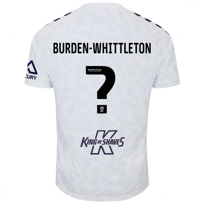 גברים כדורגל Charlie Burden-Whittleton #0 לָבָן הרחק ג'רזי 2024/25