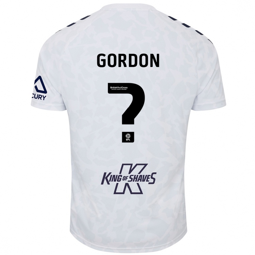 גברים כדורגל Joshua Gordon #0 לָבָן הרחק ג'רזי 2024/25