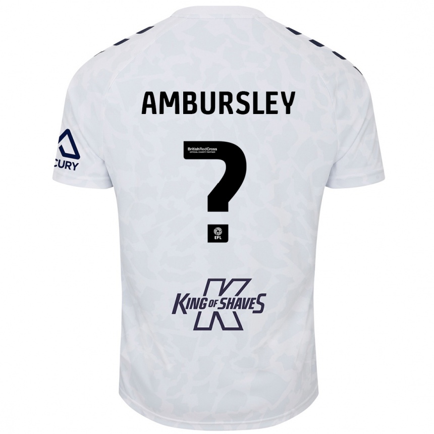 גברים כדורגל Conrad Ambursley #0 לָבָן הרחק ג'רזי 2024/25