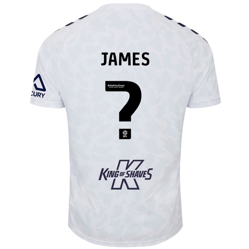 גברים כדורגל Jack James #0 לָבָן הרחק ג'רזי 2024/25