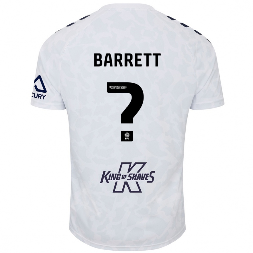 גברים כדורגל Marlow Barrett #0 לָבָן הרחק ג'רזי 2024/25