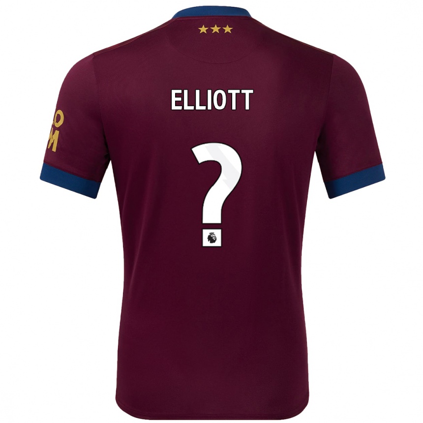 גברים כדורגל Leon Elliott #0 חוּם הרחק ג'רזי 2024/25