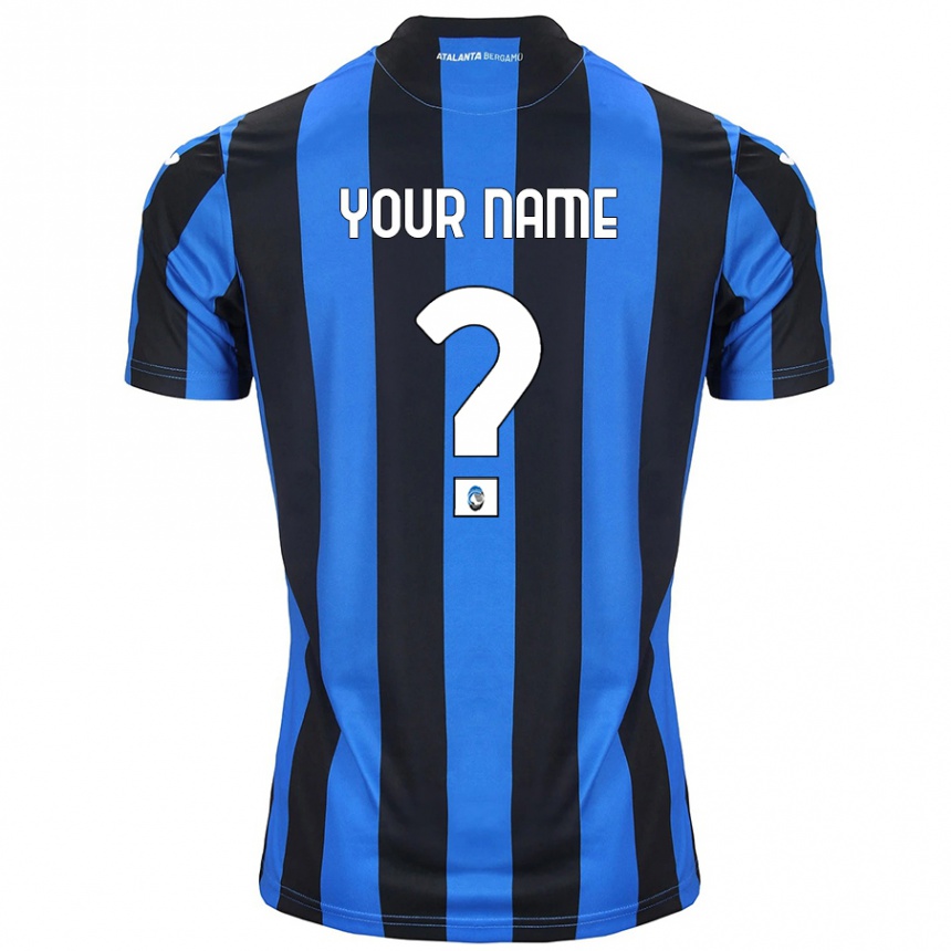 נשים כדורגל השם שלך #0 כחול שחור ג'רזי ביתית 2024/25