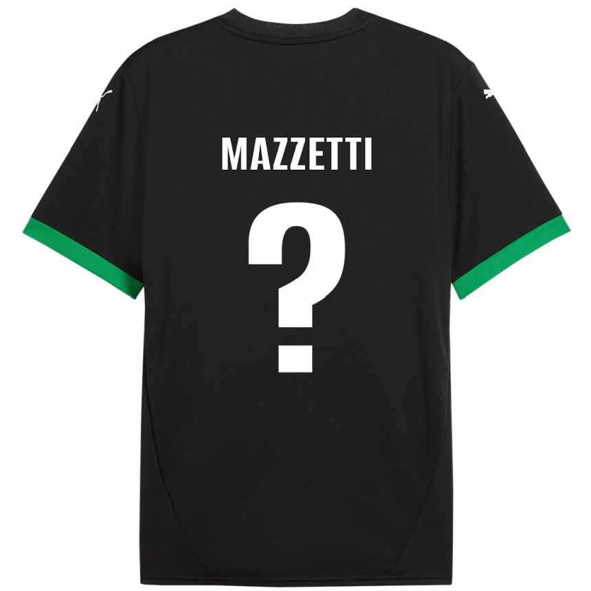 נשים כדורגל Riccardo Mazzetti #0 שחור ירוק כהה ג'רזי ביתית 2024/25