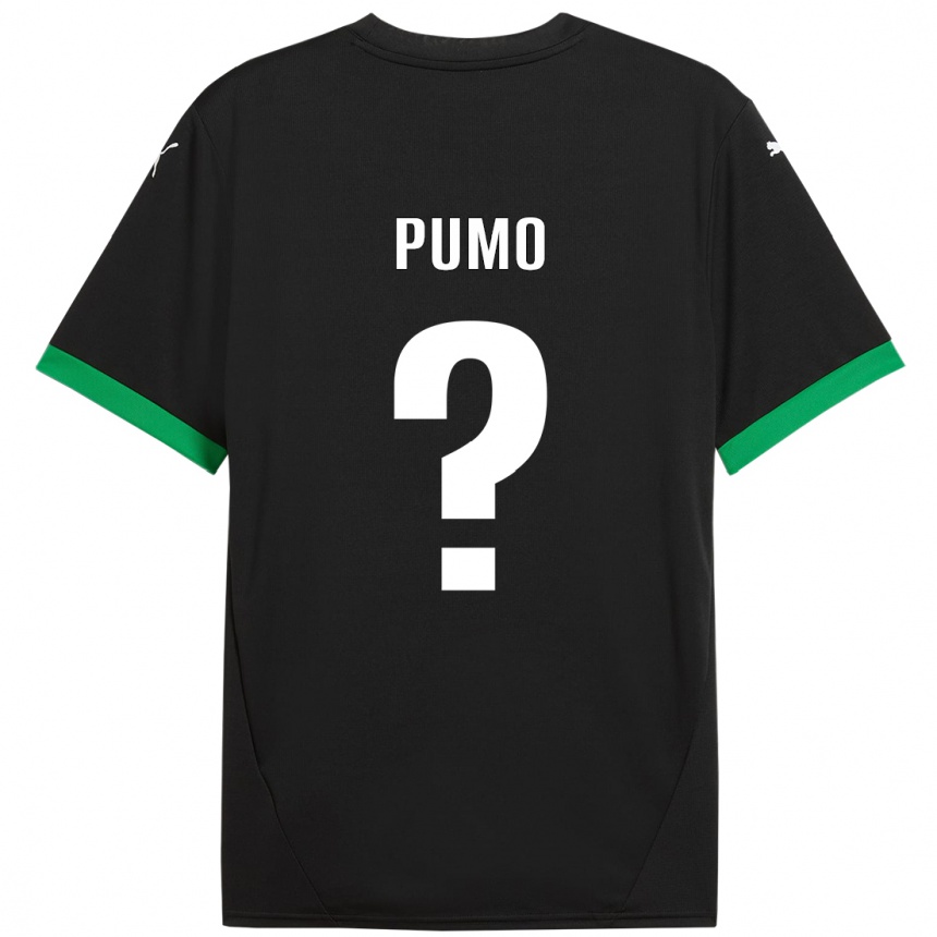 נשים כדורגל Samuele Pumo #0 שחור ירוק כהה ג'רזי ביתית 2024/25