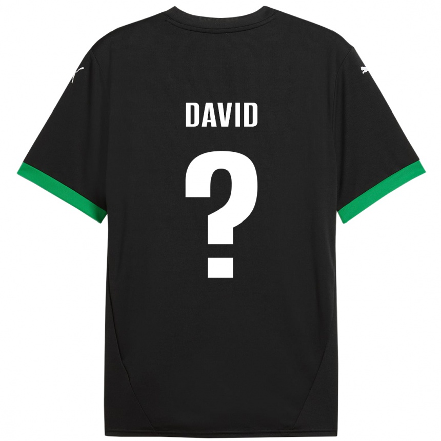 נשים כדורגל Mario David #0 שחור ירוק כהה ג'רזי ביתית 2024/25