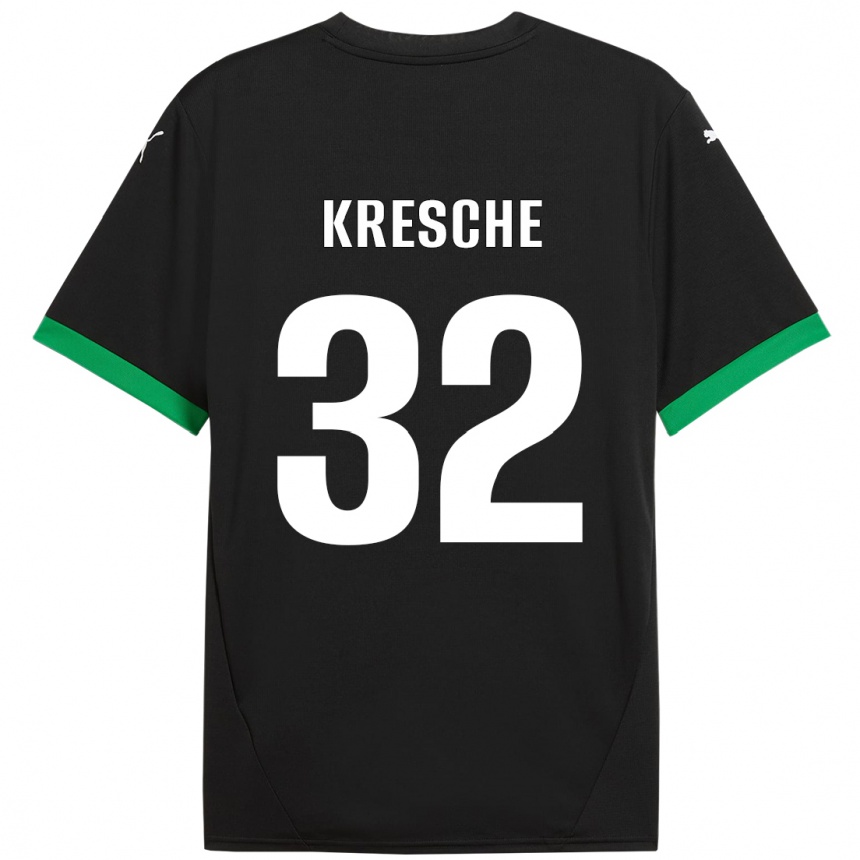 נשים כדורגל Isabella Kresche #32 שחור ירוק כהה ג'רזי ביתית 2024/25