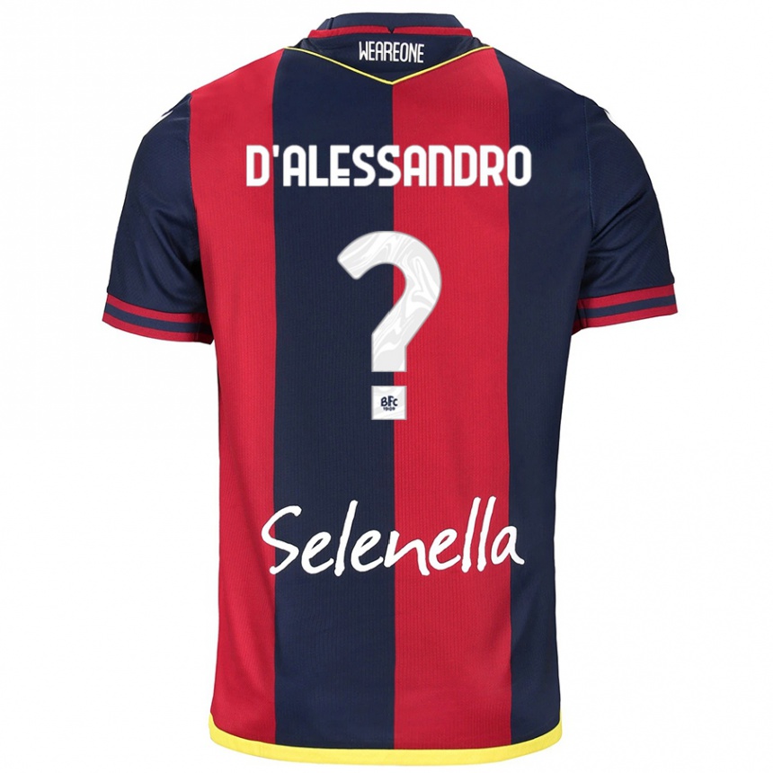 נשים כדורגל Giuliano D'alessandro #0 אדום רויאל כחול ג'רזי ביתית 2024/25