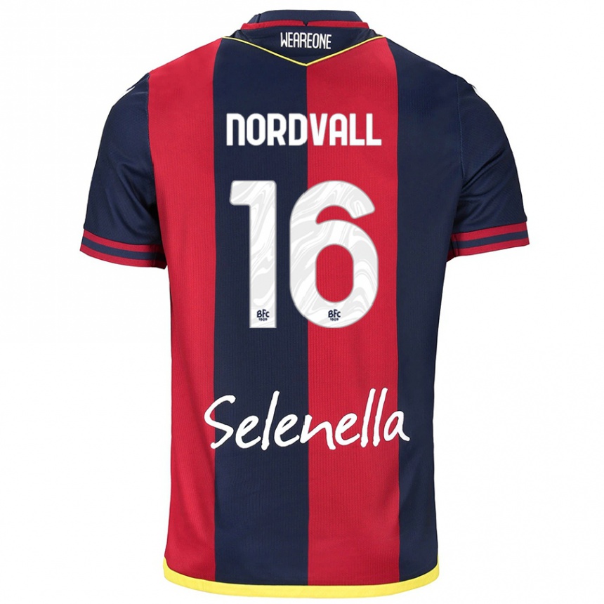 נשים כדורגל Ossian Nordvall #16 אדום רויאל כחול ג'רזי ביתית 2024/25