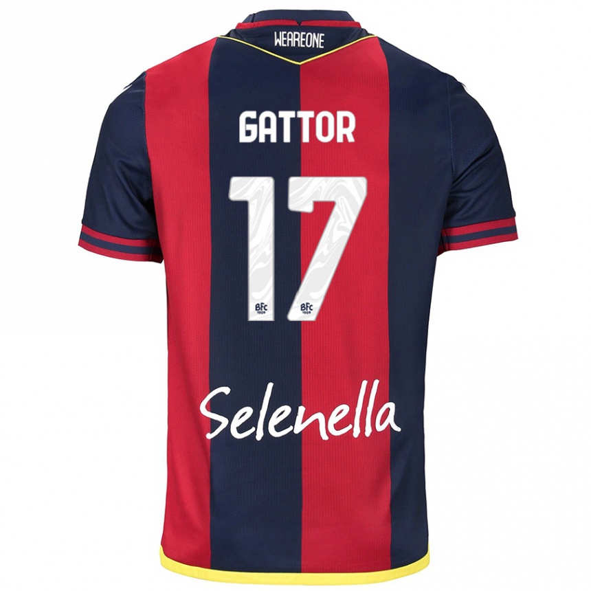 נשים כדורגל Gianluca Gattor #17 אדום רויאל כחול ג'רזי ביתית 2024/25