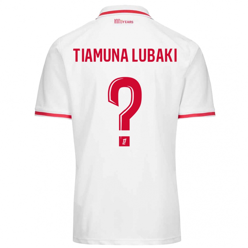 נשים כדורגל Loïc Tiamuna Lubaki #0 לבן אדום ג'רזי ביתית 2024/25