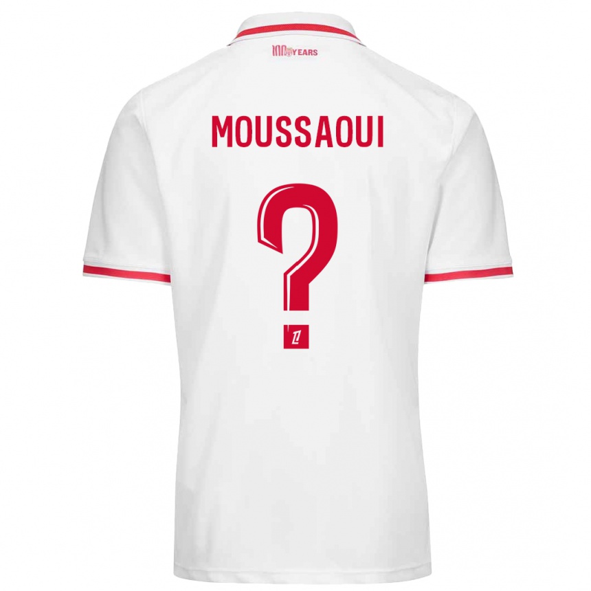 נשים כדורגל Wassim Moussaoui #0 לבן אדום ג'רזי ביתית 2024/25