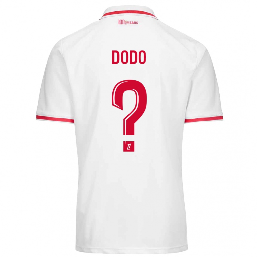 נשים כדורגל Yannick Dodo #0 לבן אדום ג'רזי ביתית 2024/25