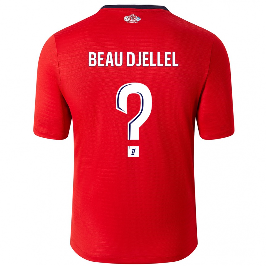 נשים כדורגל Yanis Beau Djellel #0 אדום לבן ג'רזי ביתית 2024/25