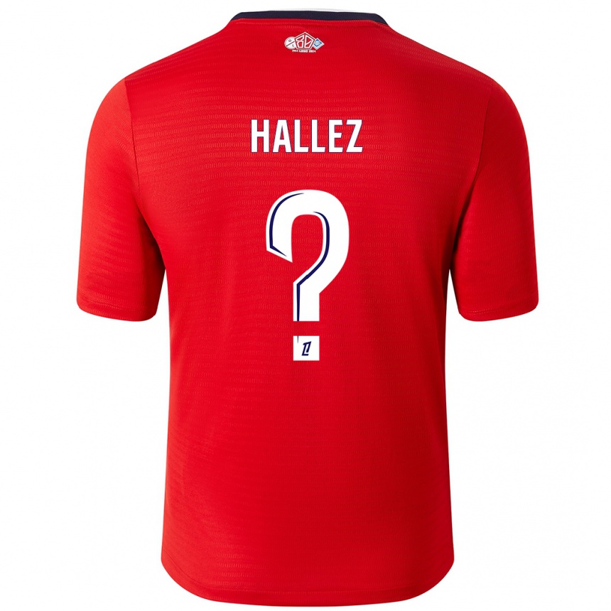 נשים כדורגל Alexis Hallez #0 אדום לבן ג'רזי ביתית 2024/25