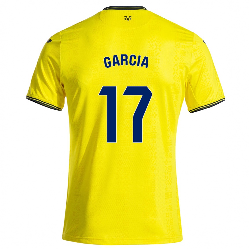נשים כדורגל Rocío García #17 צהוב שחור ג'רזי ביתית 2024/25